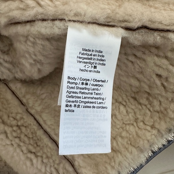 J. Crew Limited Edition Silver Metallic Cropped Leather and Shearljng Jacket - Picture 5 of 8